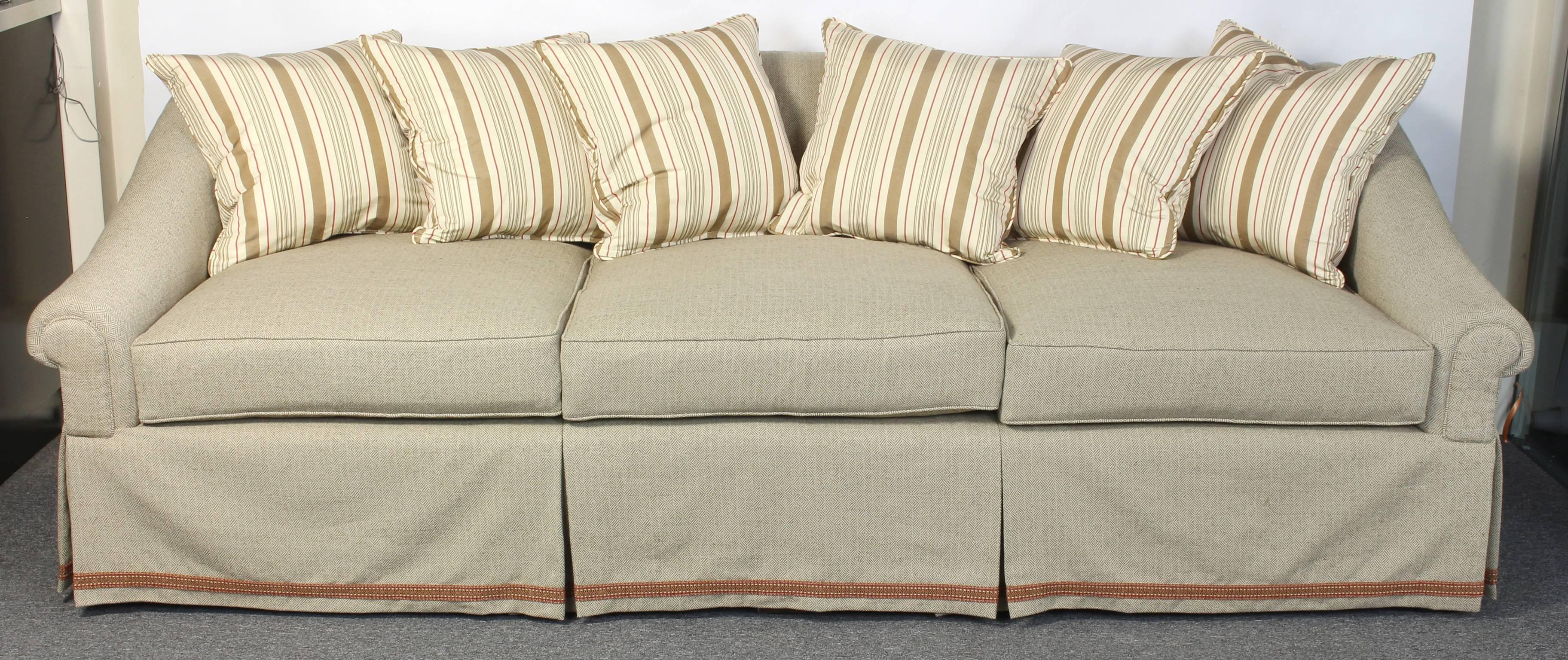 American Large Custom-Made Deep Seated Sofa
