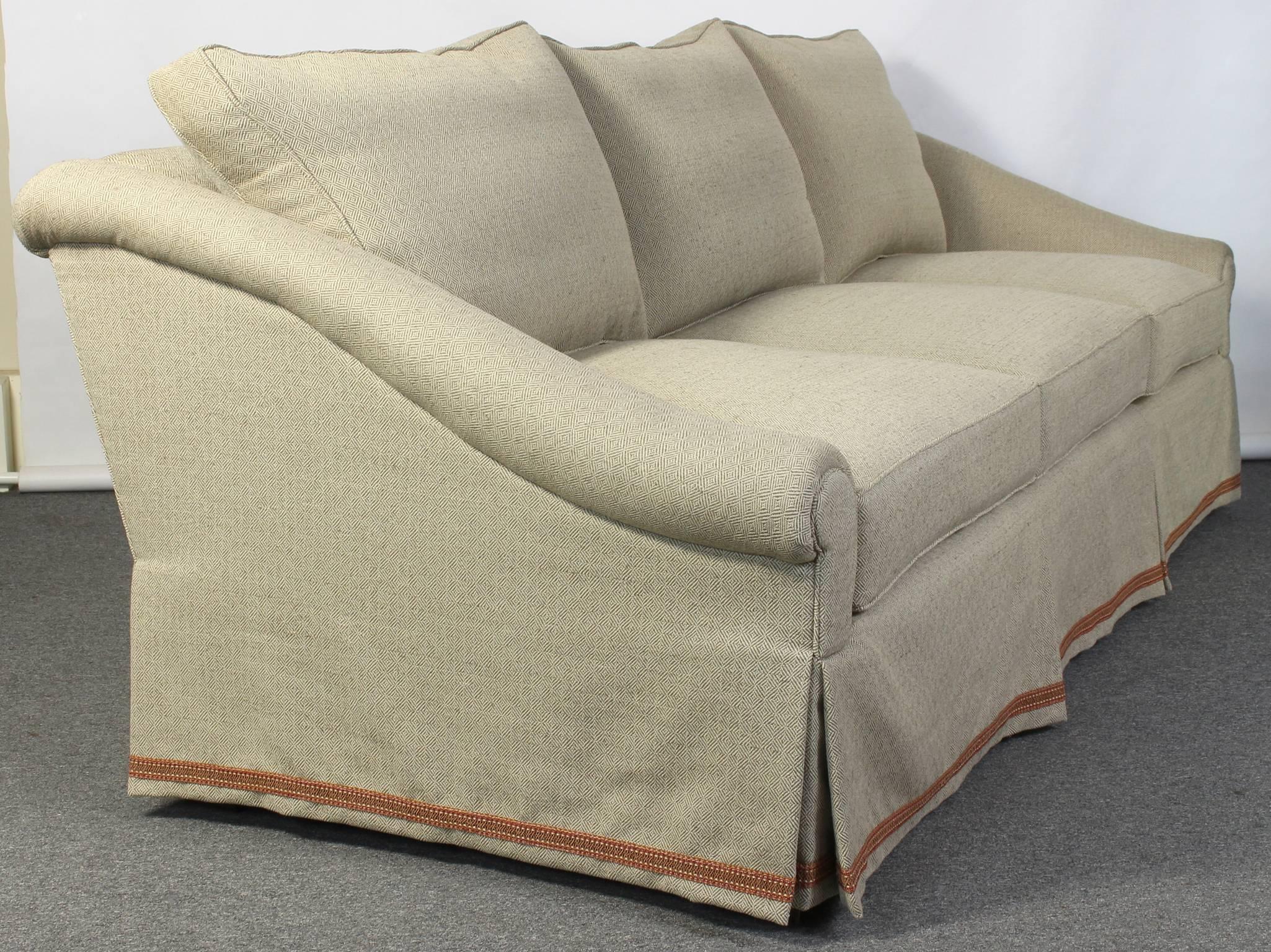 Contemporary Large Custom-Made Deep Seated Sofa
