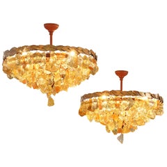 Large Custom Made Glass Chandeliers