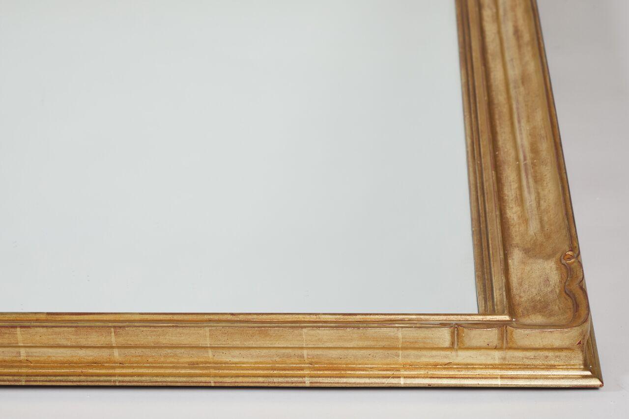 Large Custom Made Hand-Carved Giltwood Framed Mirror For Sale 1