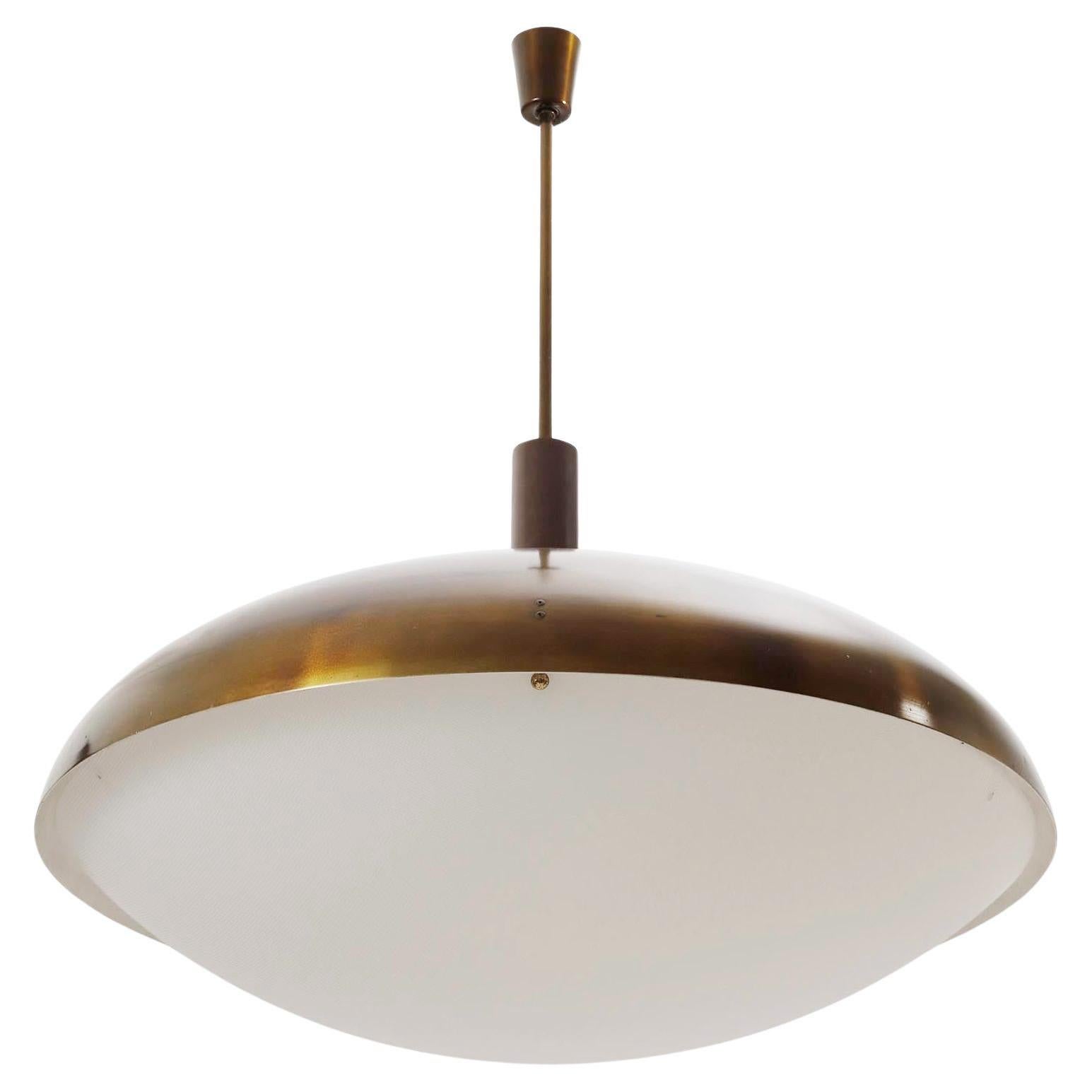 Austriaco Grande lampadario a sospensione su misura J.T. Kalmar, Plexiglass di rame, anni '70 in vendita