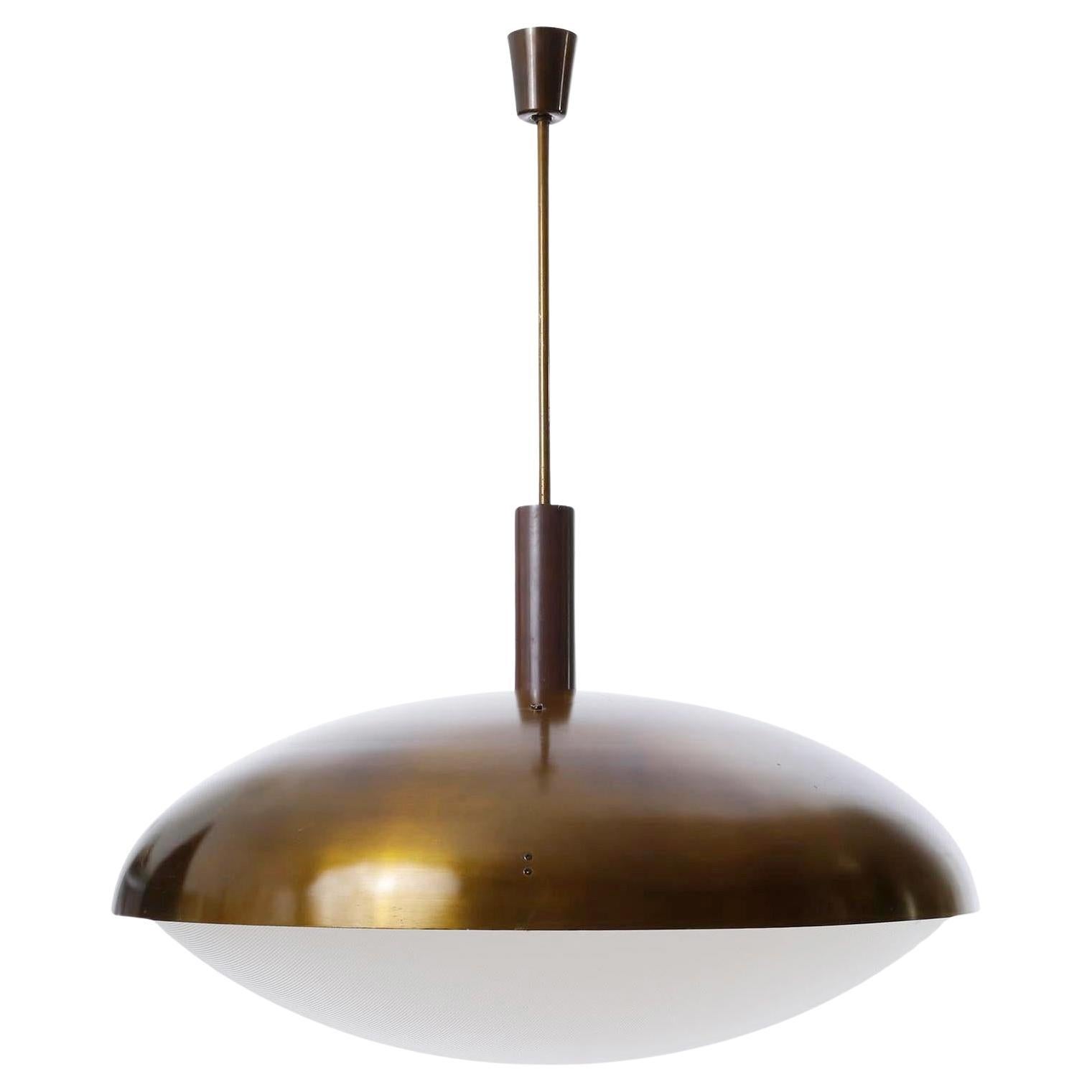 Large Custom-made Pendant Light Chandelier J.T. Kalmar, Copper Plexiglass, 1970s