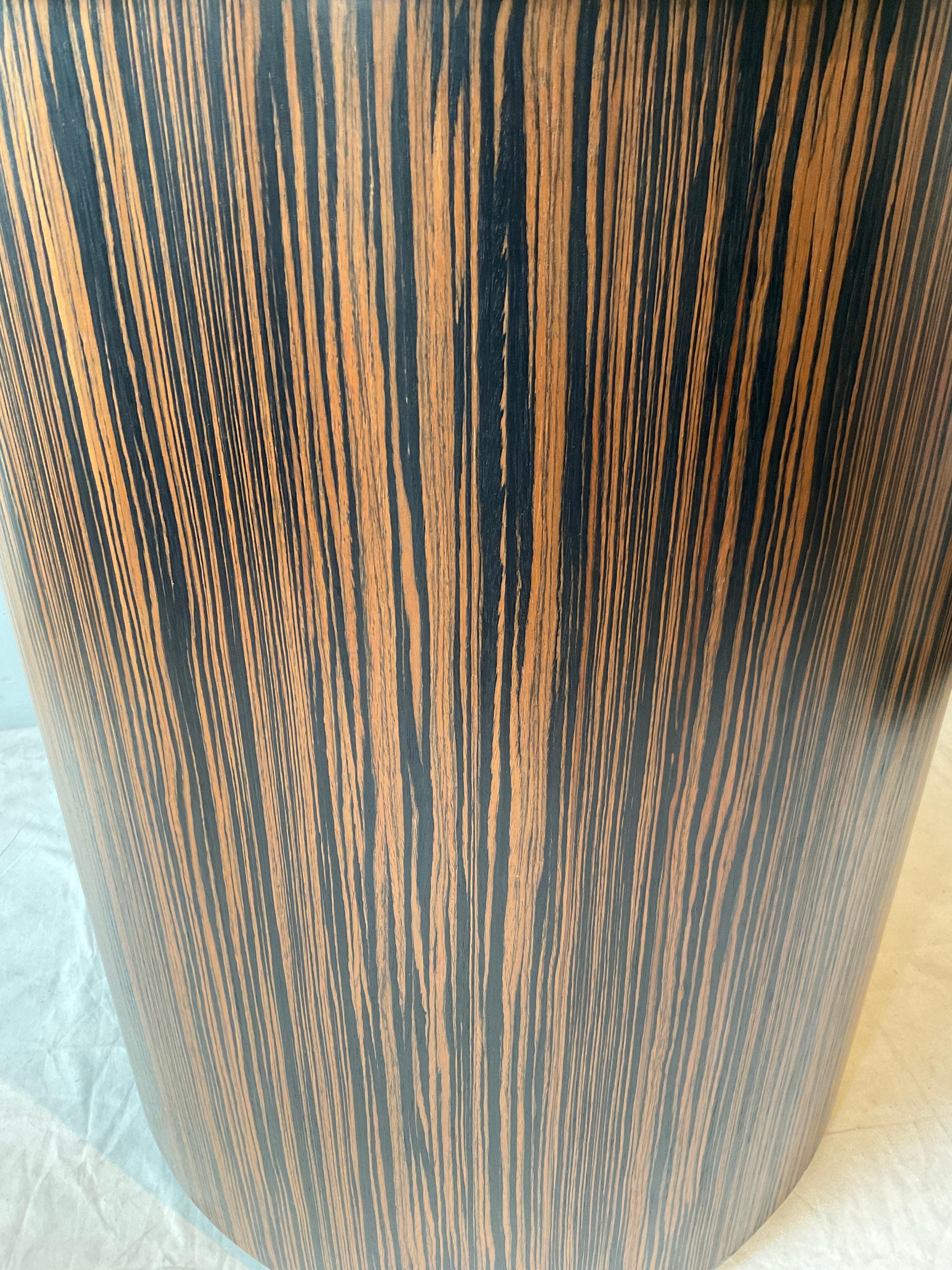 Large Custom Made Rosewood Pedestal With Revolving Granite Top For Sale 2
