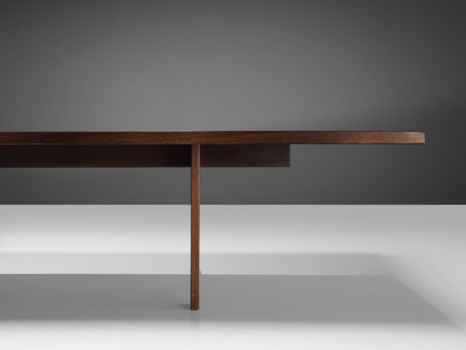 Scandinavian Modern Large Custom Made Wengè Table