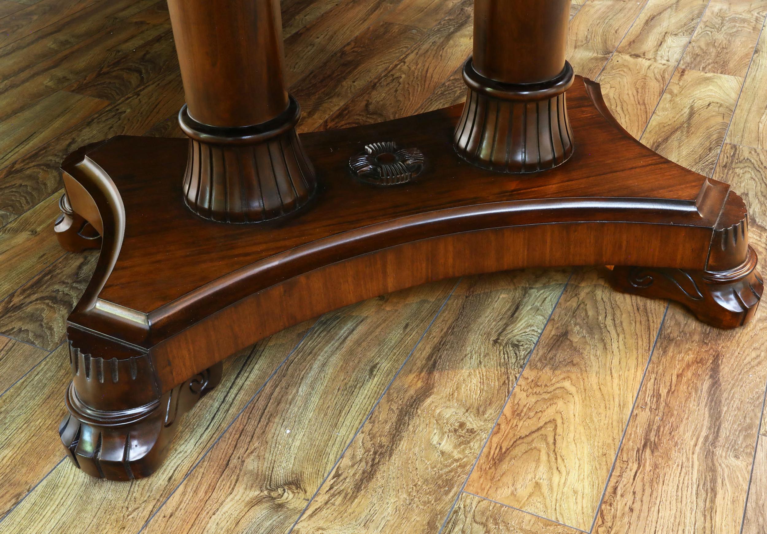 Large Custom Mahogany Regency Style Dining Table by Leighton Hall For Sale 5