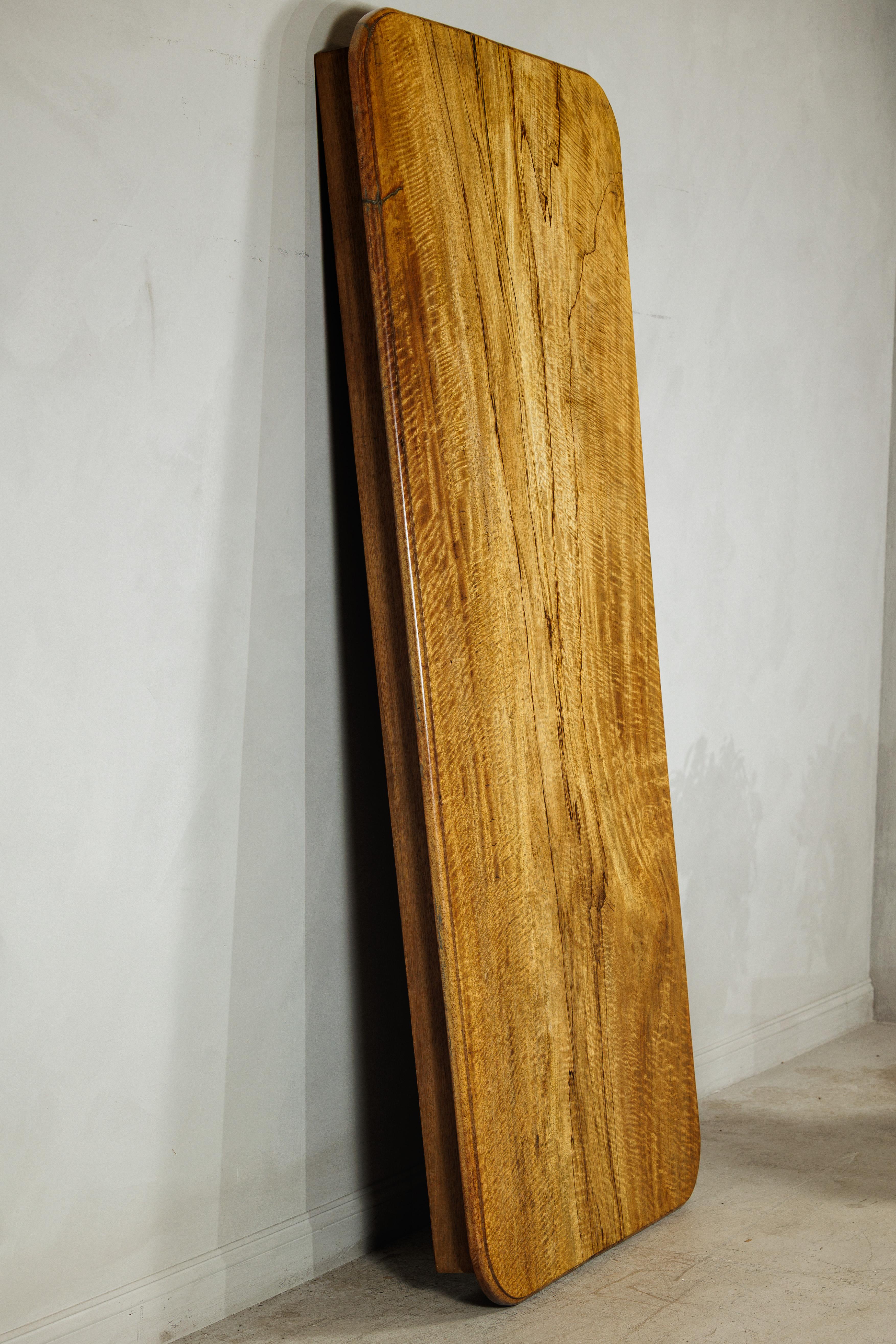Large Custom Mango Wood Table Top with Striking Grain Pattern For Sale 1
