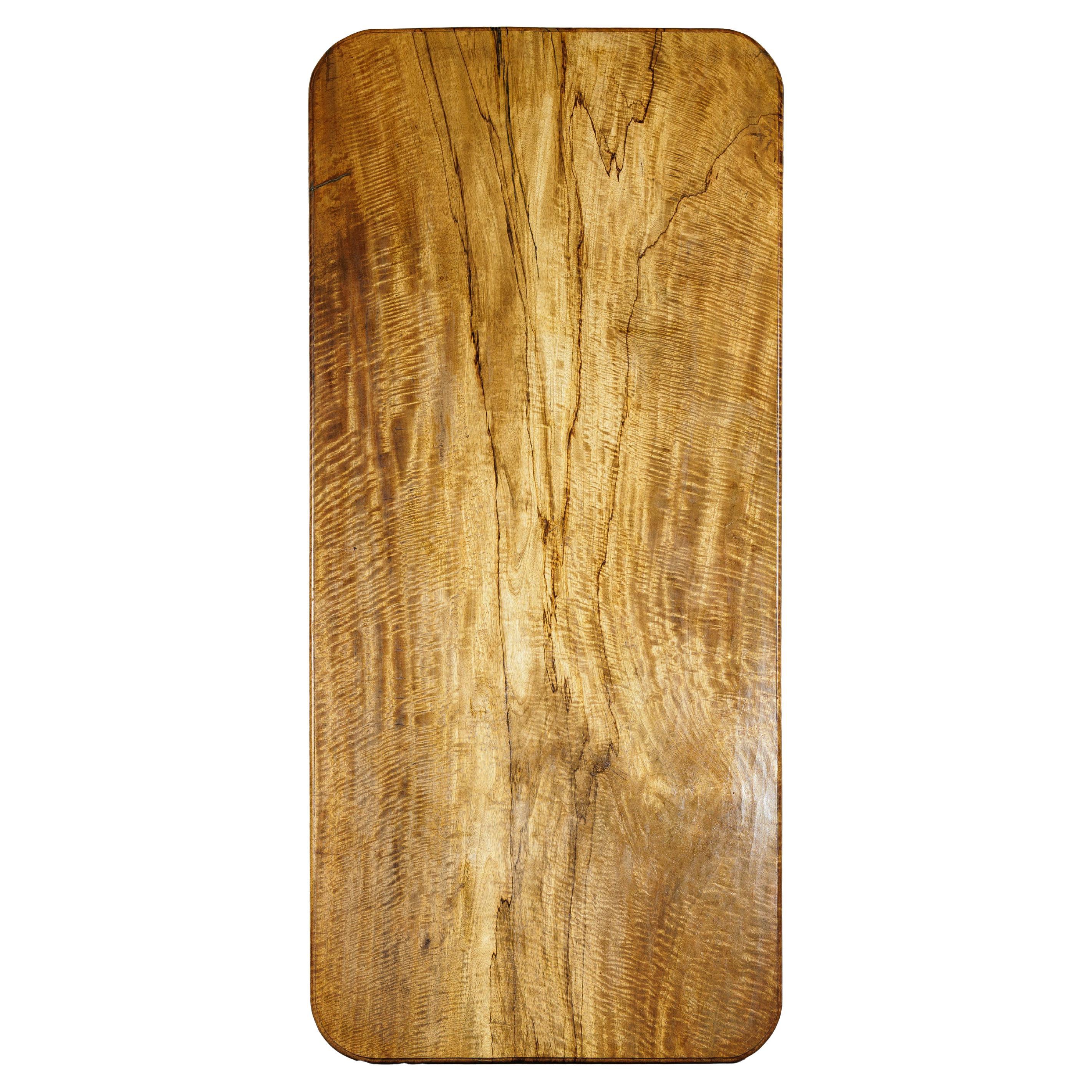 Large Custom Mango Wood Table Top with Striking Grain Pattern For Sale