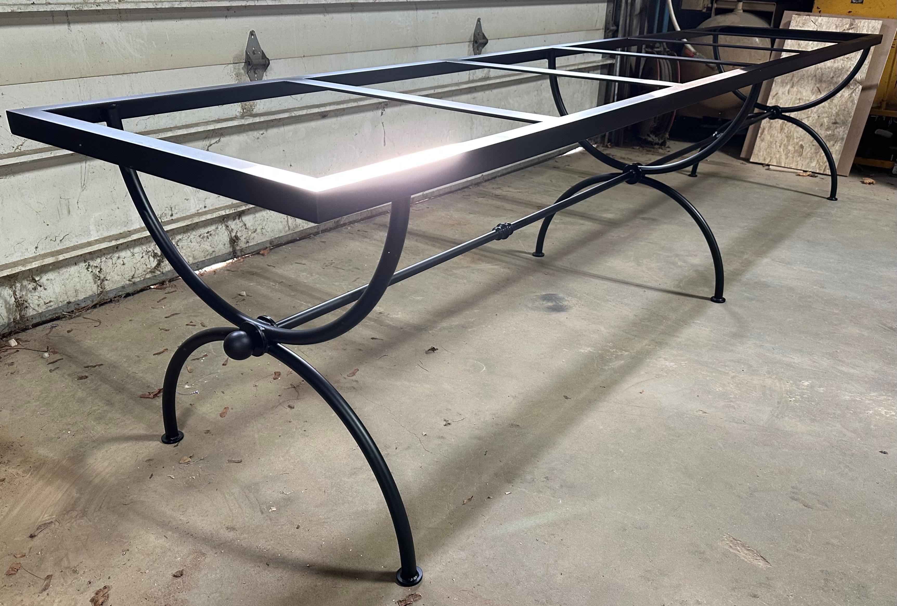 Large Custom Metal Dining Table Base For Sale 4