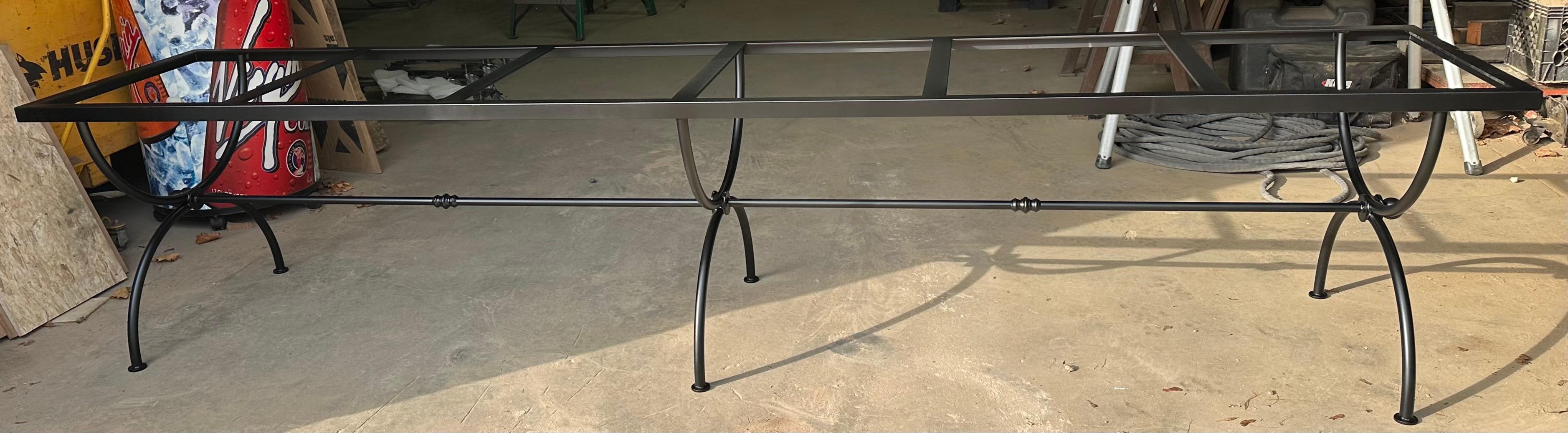 Large Custom Metal Dining Table Base For Sale 5