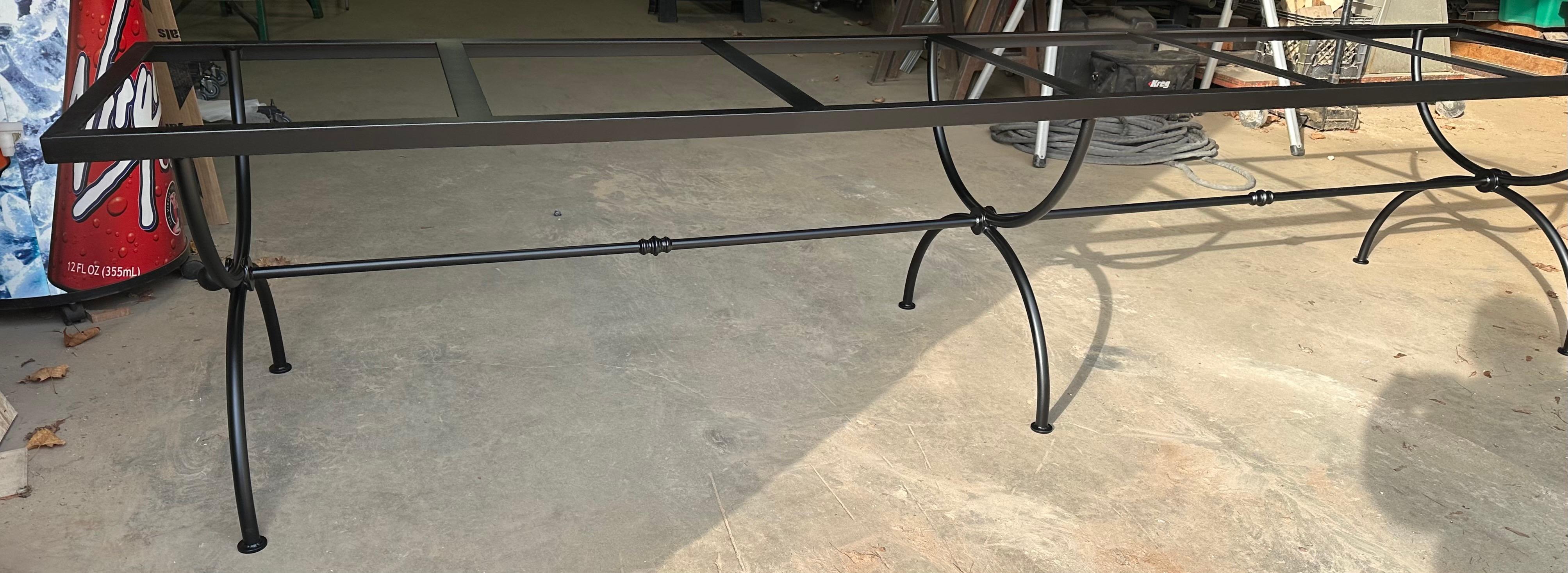 Large Custom Metal Dining Table Base For Sale 6