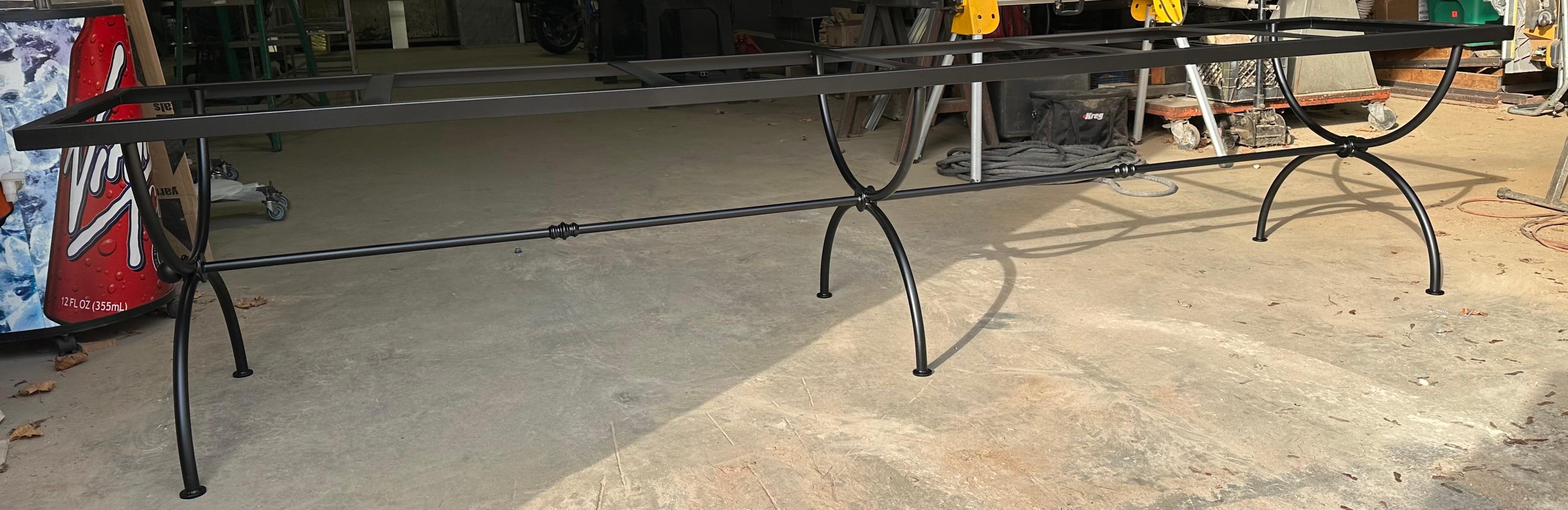 Large Custom Metal Dining Table Base For Sale 7