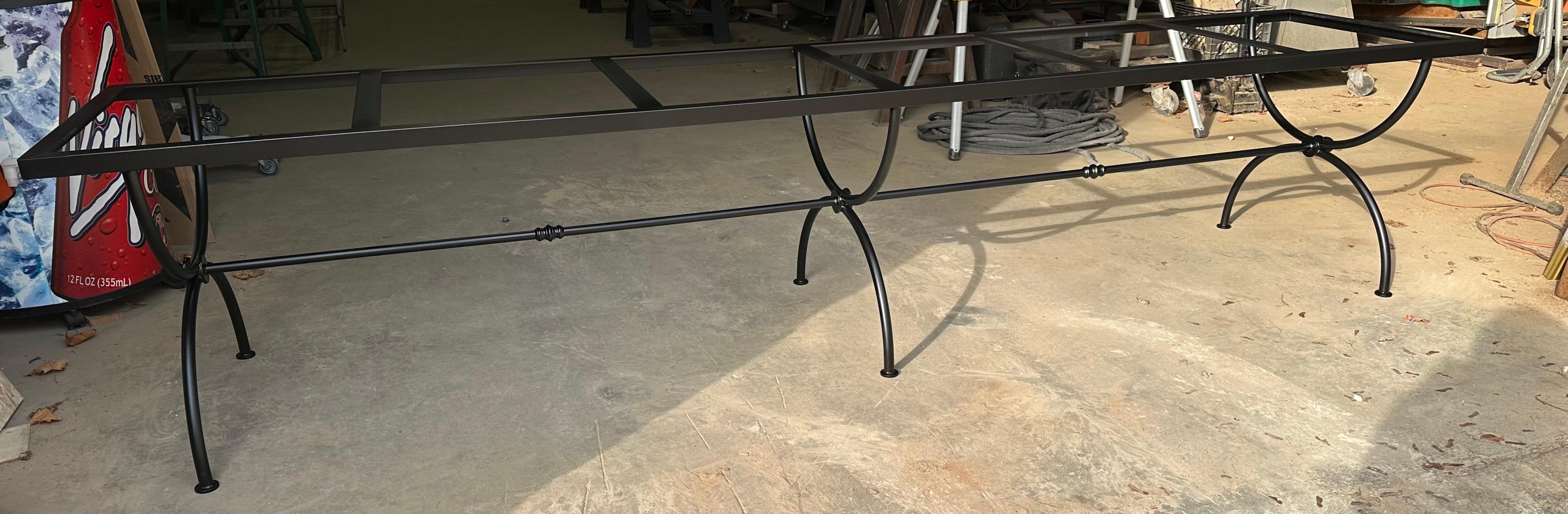 Large Custom Metal Dining Table Base For Sale 8