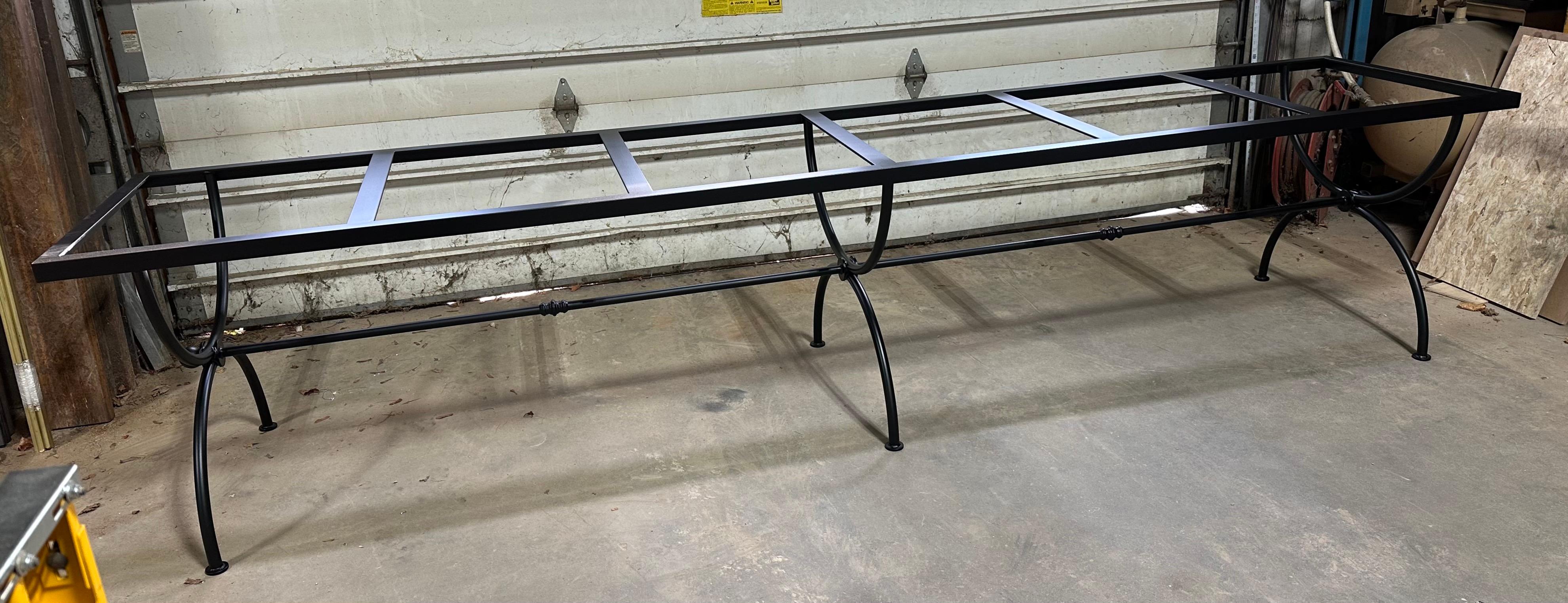 Large Custom Metal Dining Table Base In New Condition For Sale In Sheffield, MA