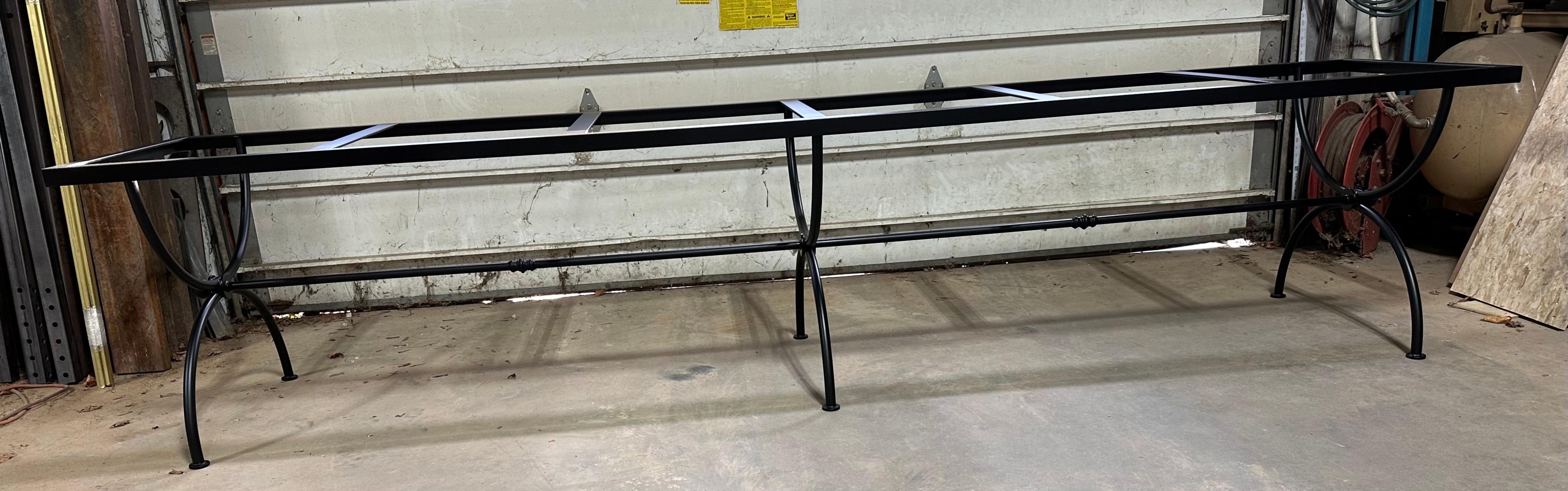 Iron Large Custom Metal Dining Table Base For Sale