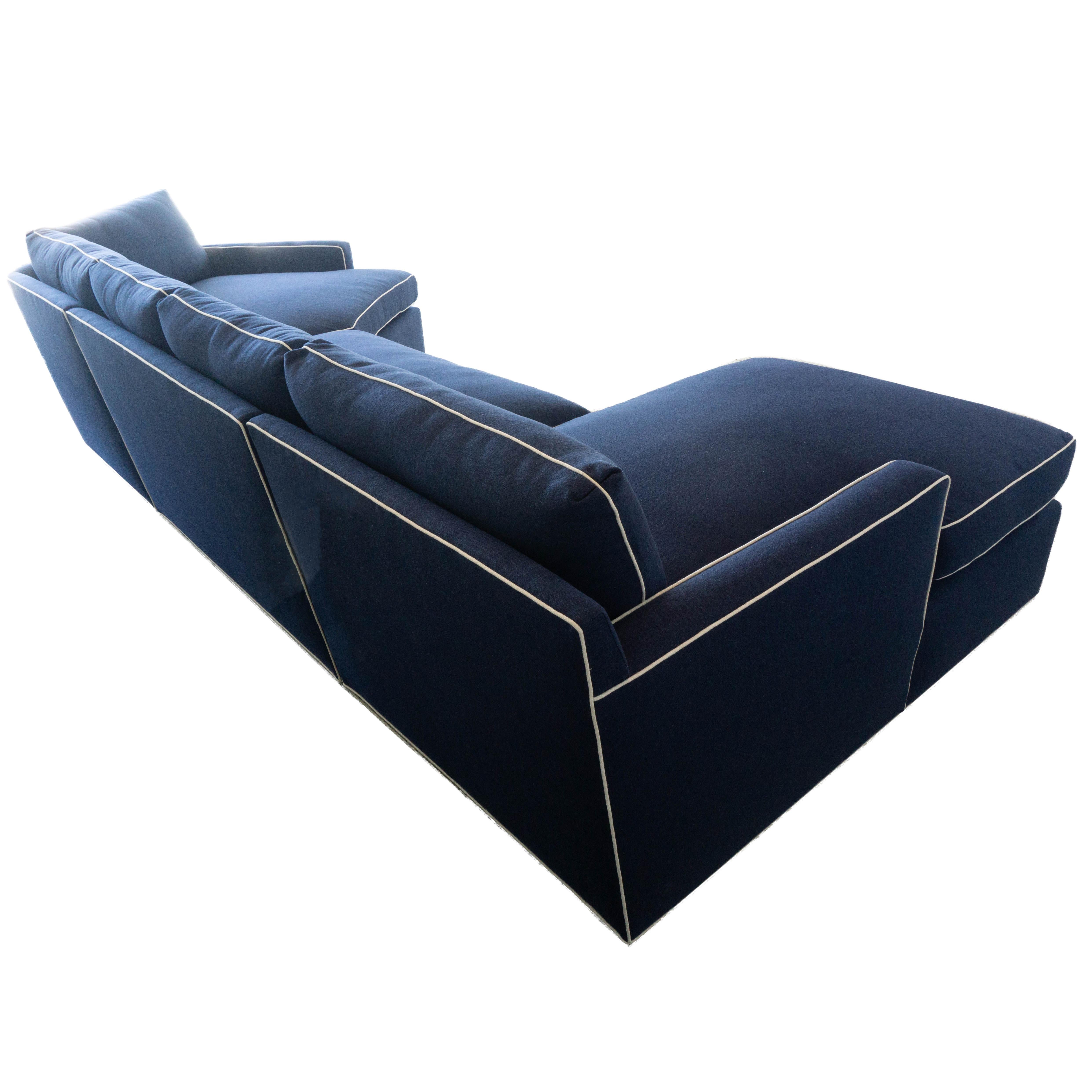 Américain Grand canapé sectionnel personnalisé avec chaise longue en vente
