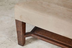 Large Custom Suede Coffee Table or Ottoman