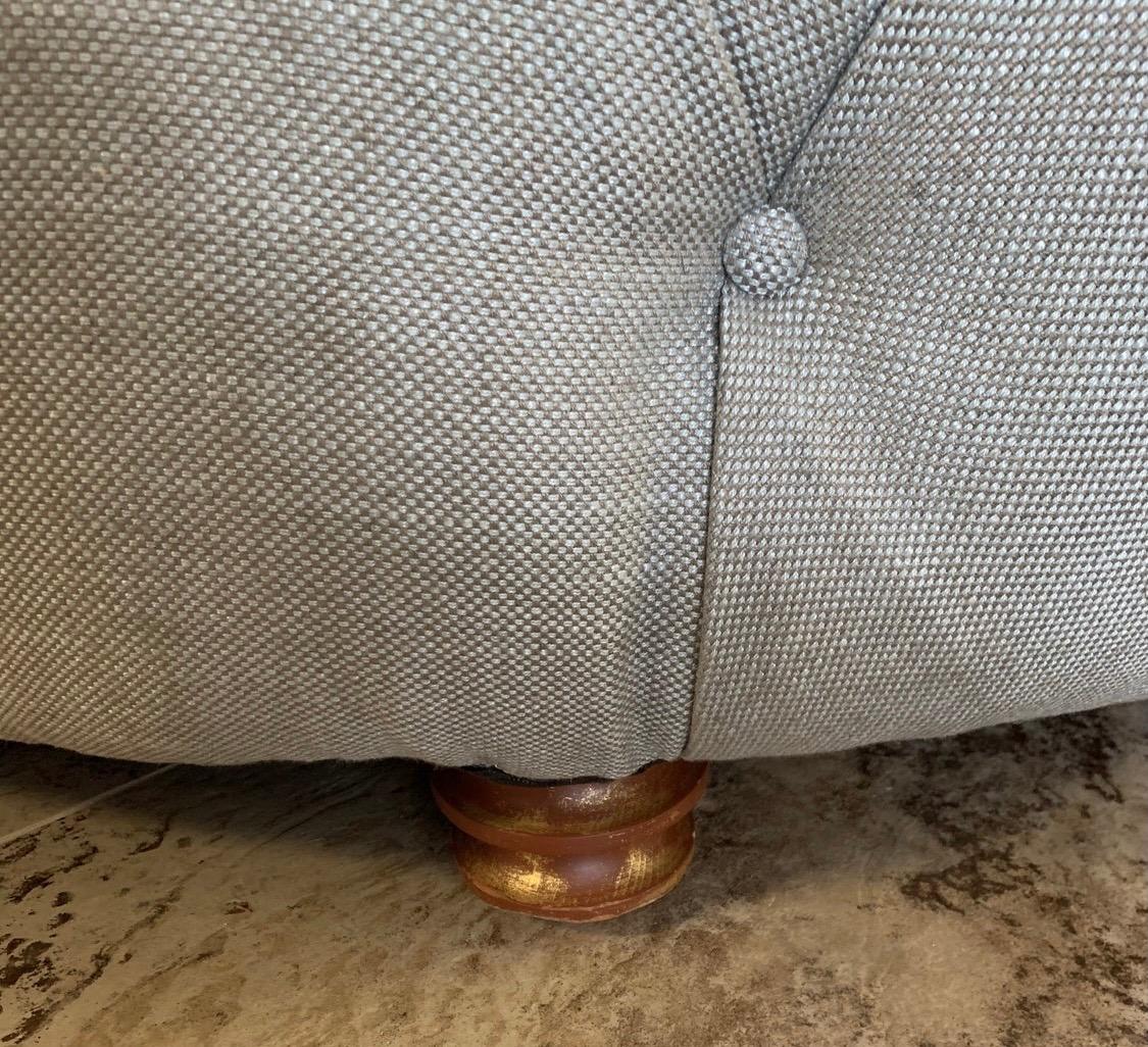 20th Century Large Custom Upholstered Banquette Pouf