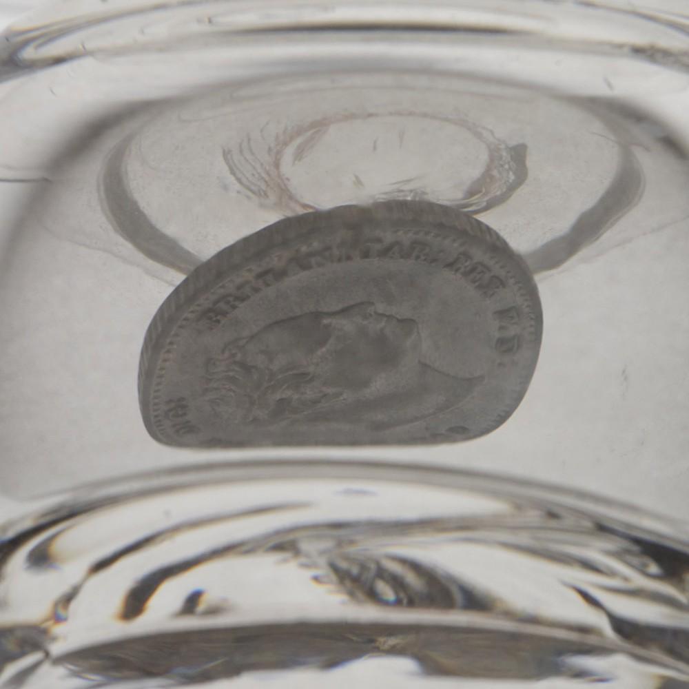 Mid-19th Century Large Cut Glass Coin Goblet c1840 For Sale