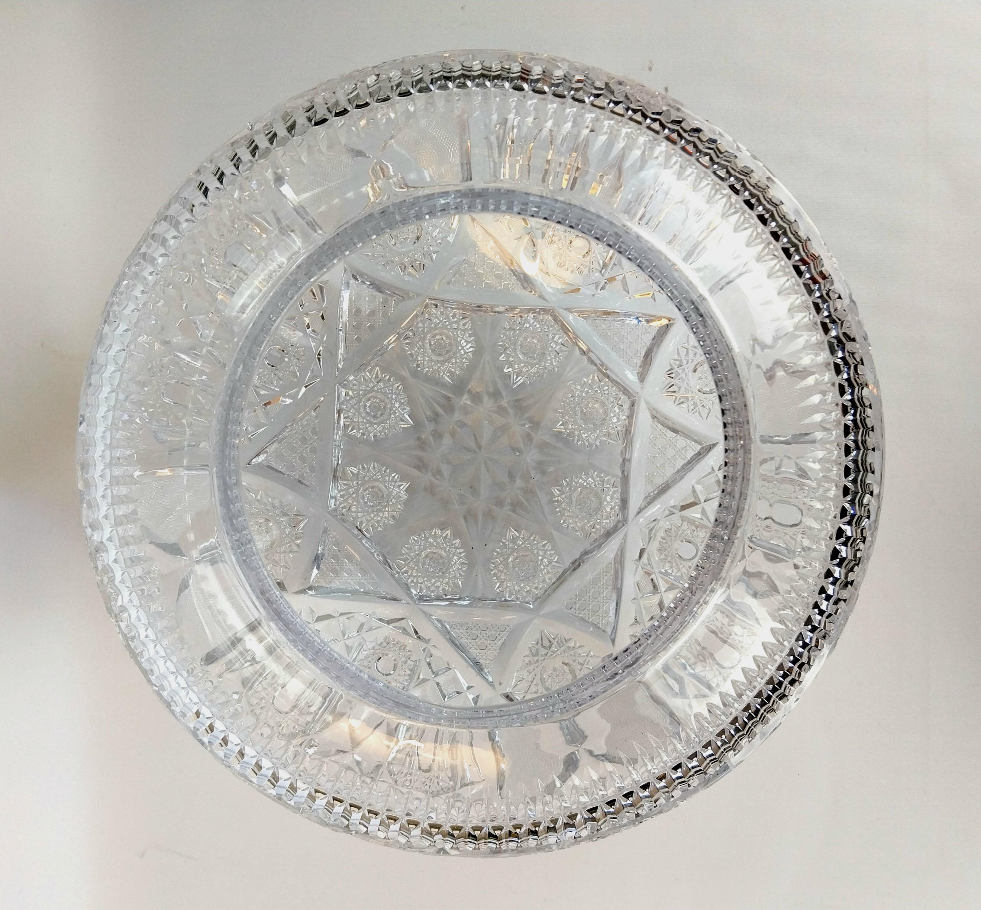 Grande lampe de table en verre taillé Bon état - En vente à Staffordshire, GB