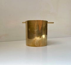 Large Cylinda-Line Brass Cigar Ashtray by Arne Jacobsen, 1960s