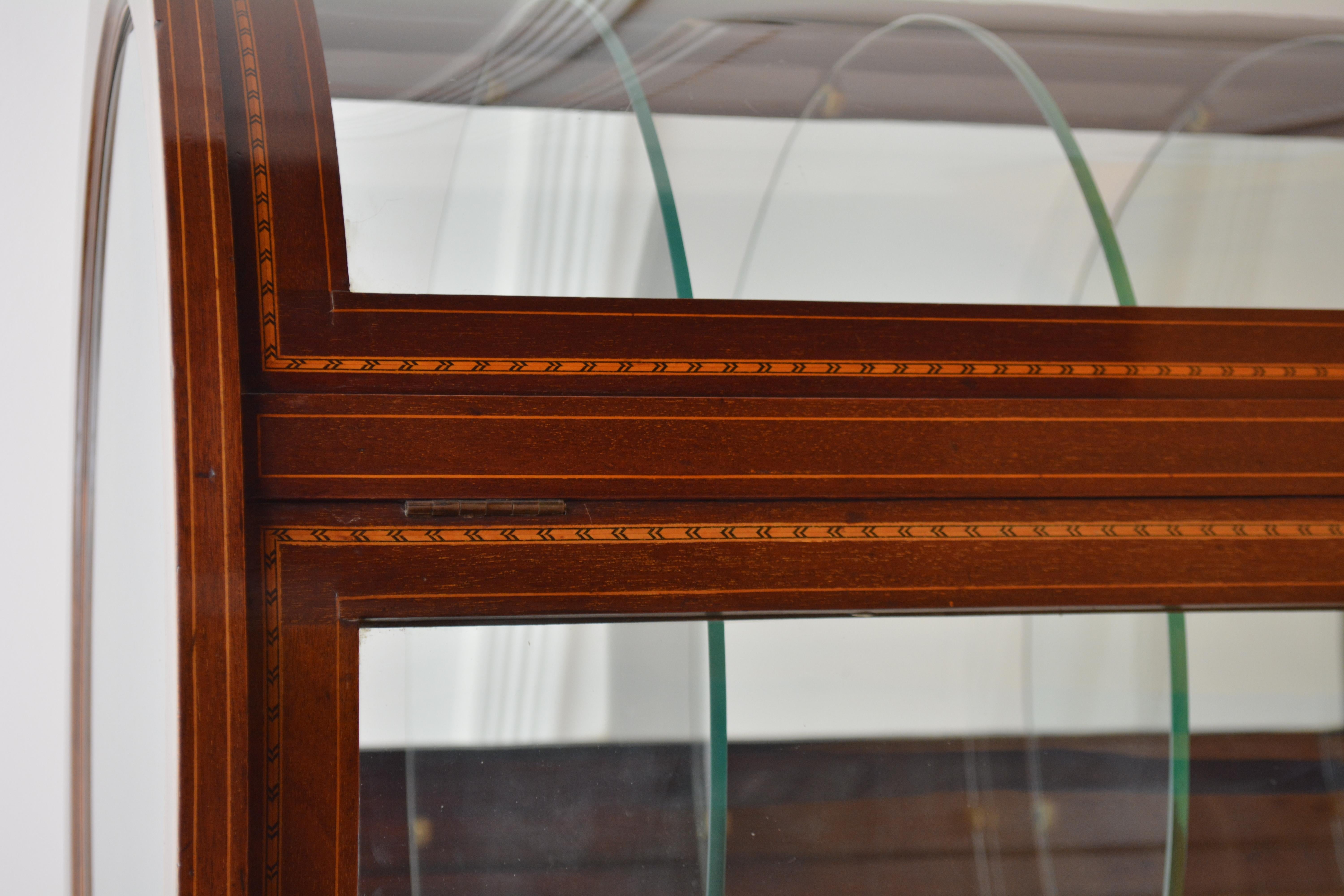 Large Cylindrical Edwardian Display Cabinet For Sale 5