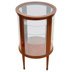 Antique Large Cylindrical Edwardian Display Cabinet