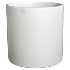 Large White Satin Glazed Gainey Architectural Pottery Planter
