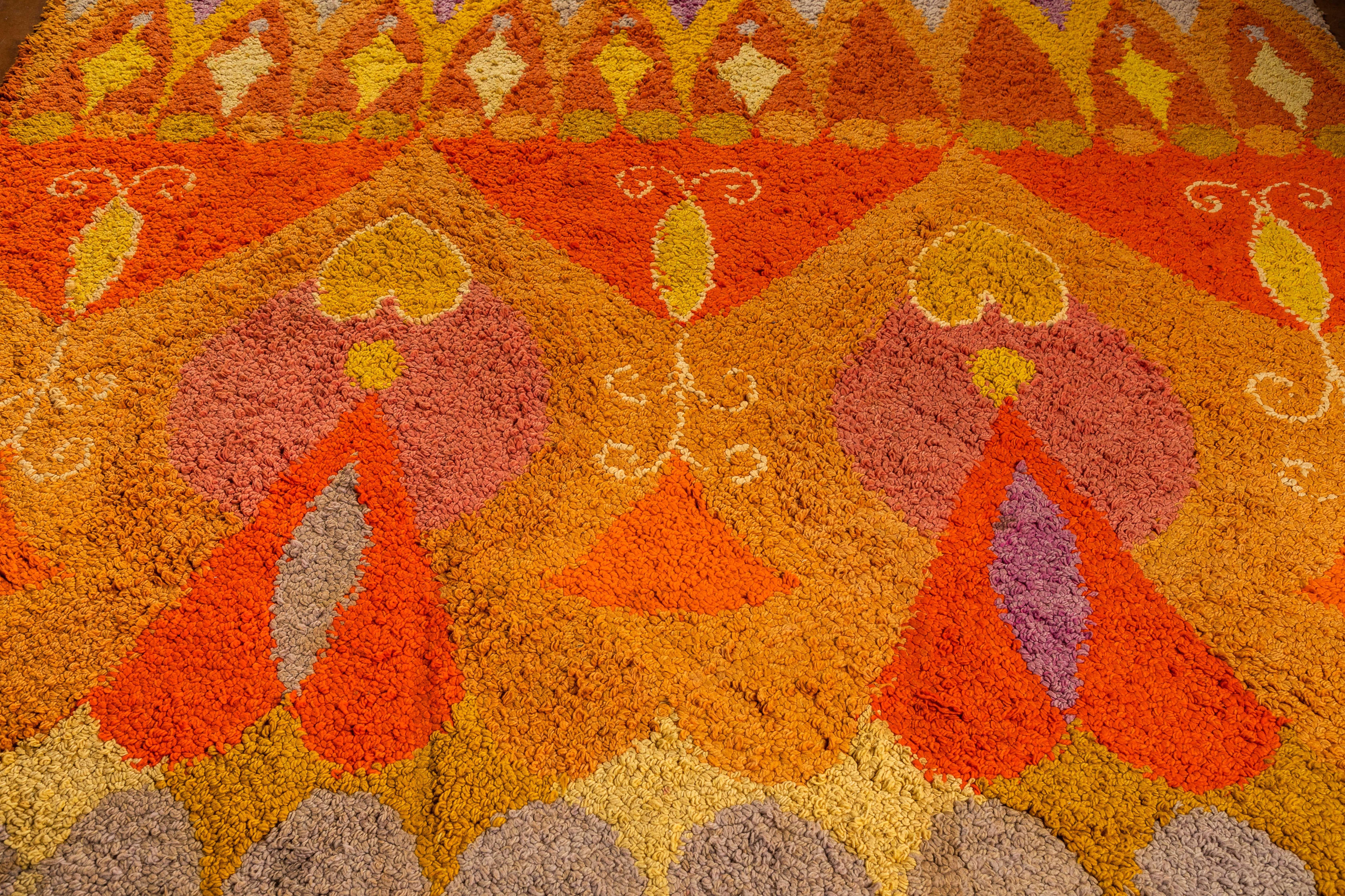 Hand-Woven Large Cynthia Sargent Modernist Rug, circa 1960s