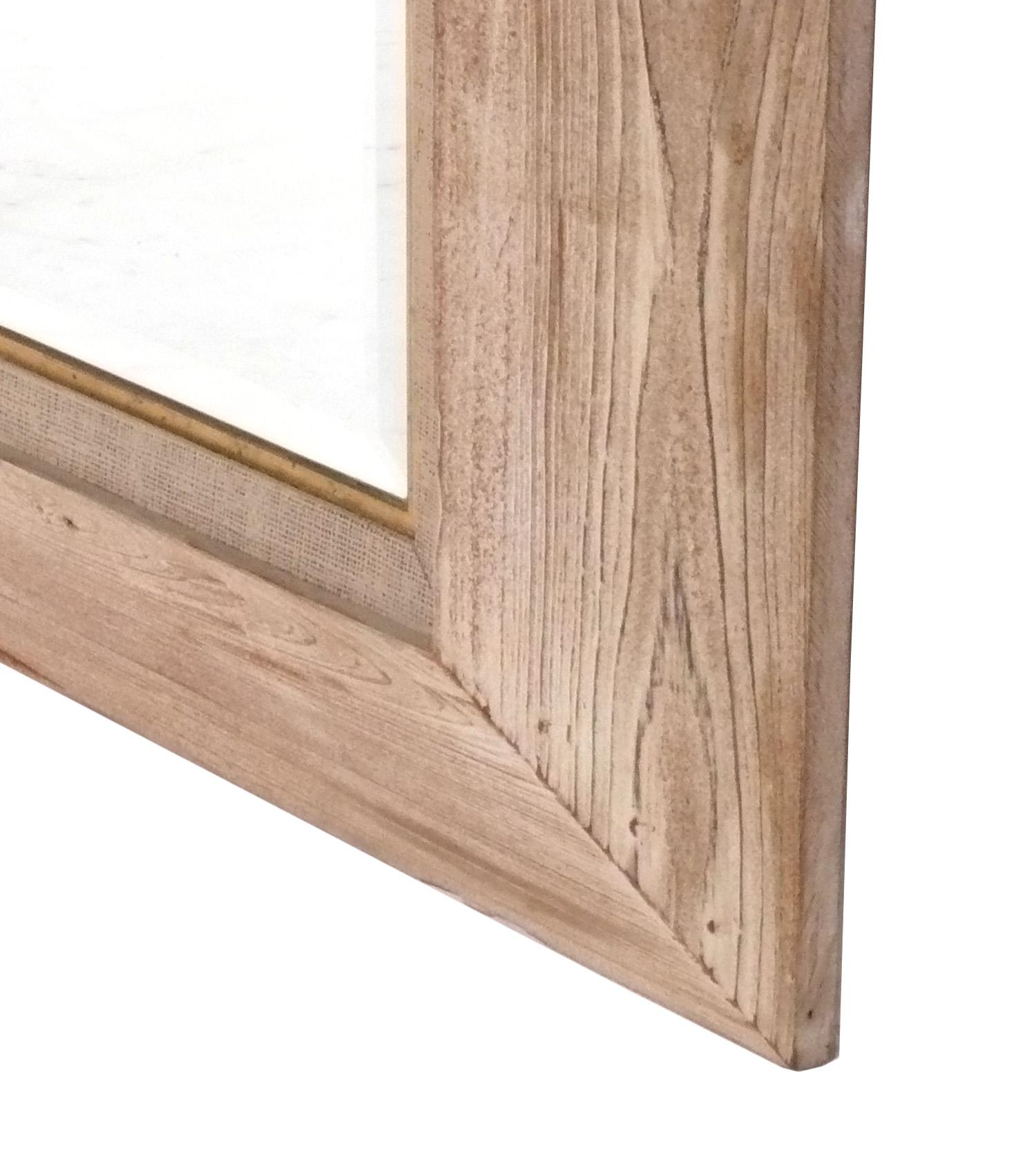 Américain Grand miroir en bois de cyprès 54.25 