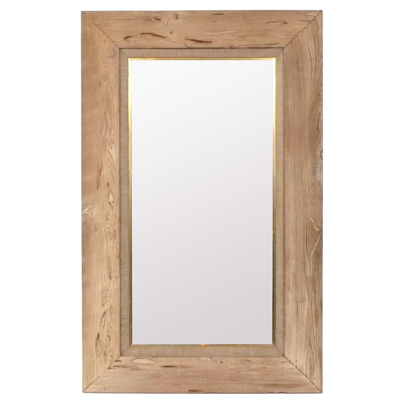 Grand miroir en bois de cyprès 54.25 "H x 34.25 "W c