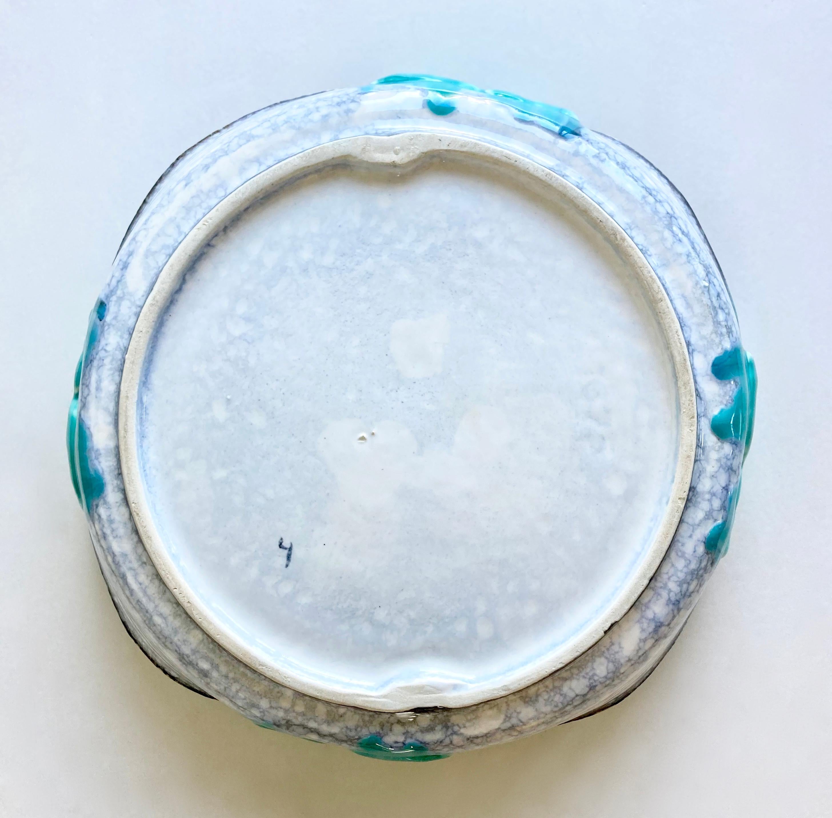 Large Czech Art Deco Alienware Bowl by Ditmar Urbach (1919-1938) For Sale 5