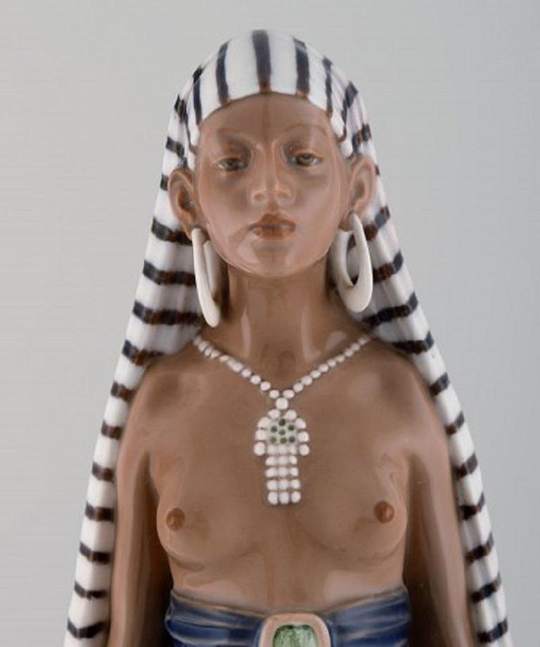 Danish Large Dahl Jensen Porcelain Figure, Egyptian Woman, 1930s-1940s