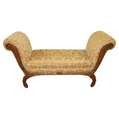 Large Damask Style Fabric Stool Bed Bench