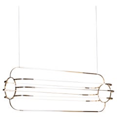 Großer skulpturaler Daniel Becker 'Charlotte' Messing-Kronleuchter für Moss-Objekte