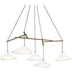 Araña grande Daniel Becker 'Emily 5' en blanco mate para Moss Objects