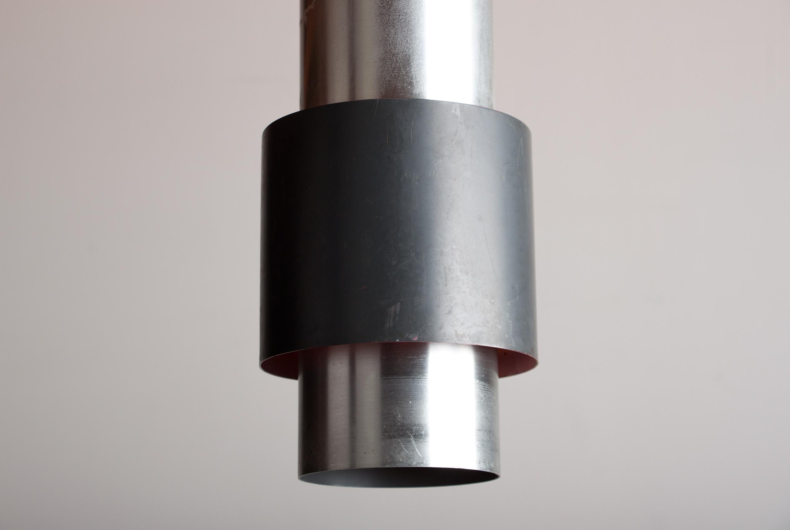 Aluminum Large Danish aluminum pendant light, Zénith model, Jo Hammerborg for Fog & Mørup For Sale