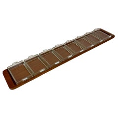 Large Danish Aperitif Tray with Glass Bowls from Esa