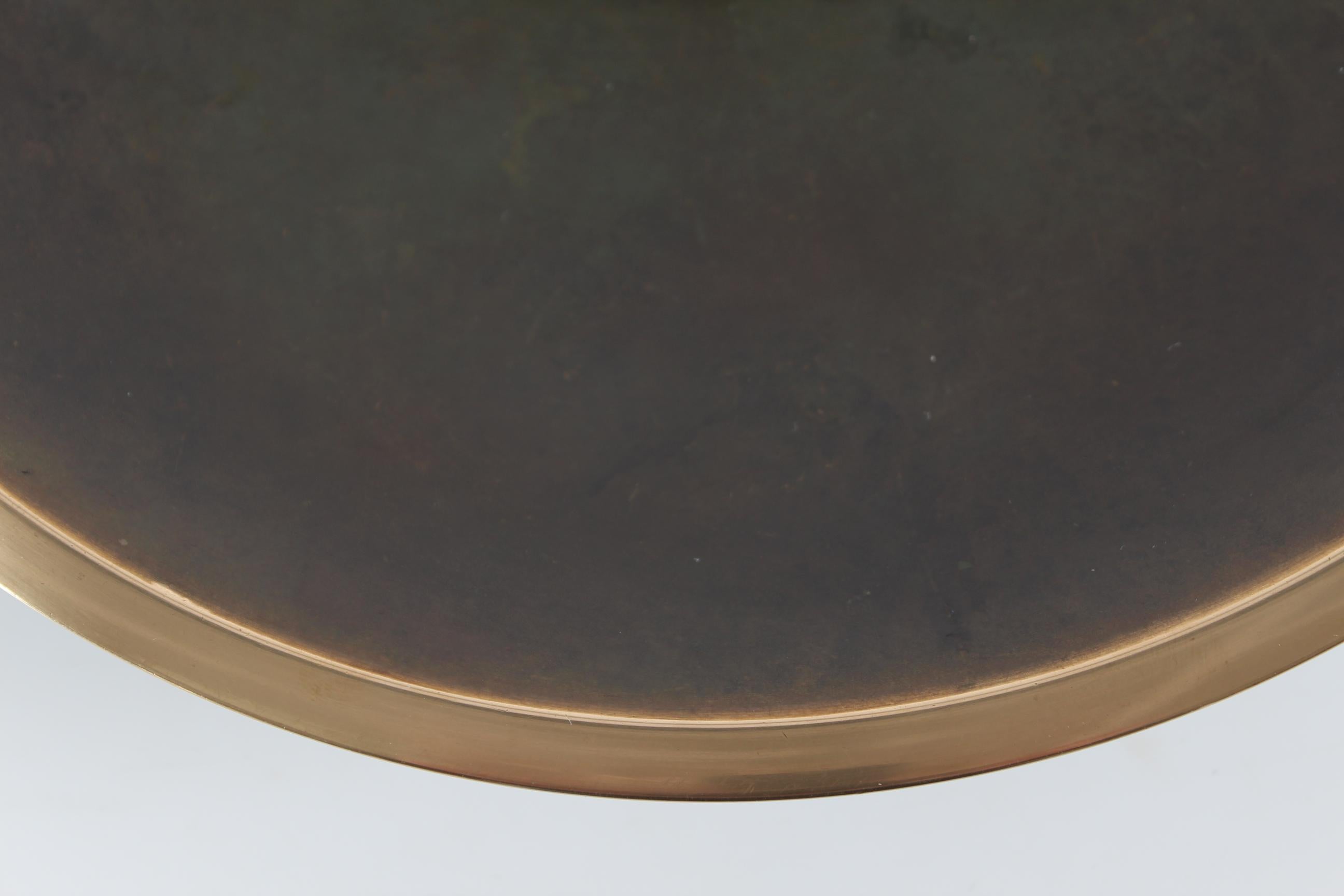 Grand bol bas décoratif danois Art Déco Just Andersen en bronze, années 1930 en vente 1