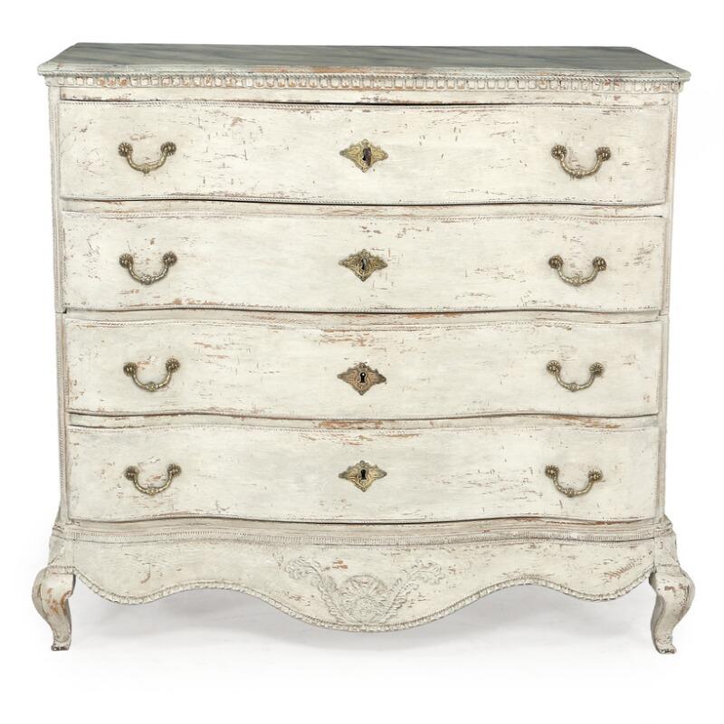 Large Danish Baroque Transition Louis XVI Chest of Drawers, Late 18th Century 2