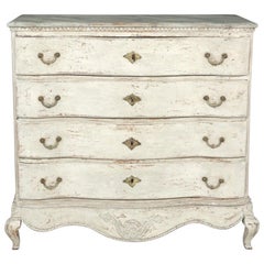 Large Danish Baroque Transition Louis XVI Chest of Drawers, Late 18th Century