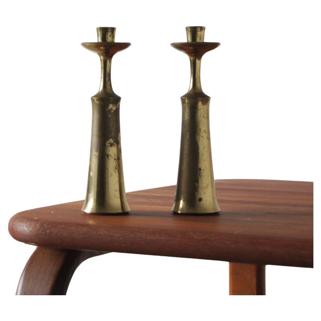 Grandi candelabri danesi in ottone di Jens Harald Quistgaard per IHQ, anni '60, set di