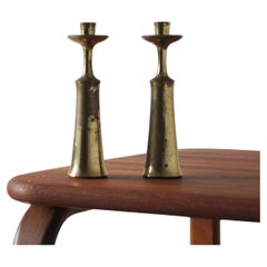 Large Danish Brass Candlesticks by Jens Harald Quistgaard for IHQ, 1960s, Set of