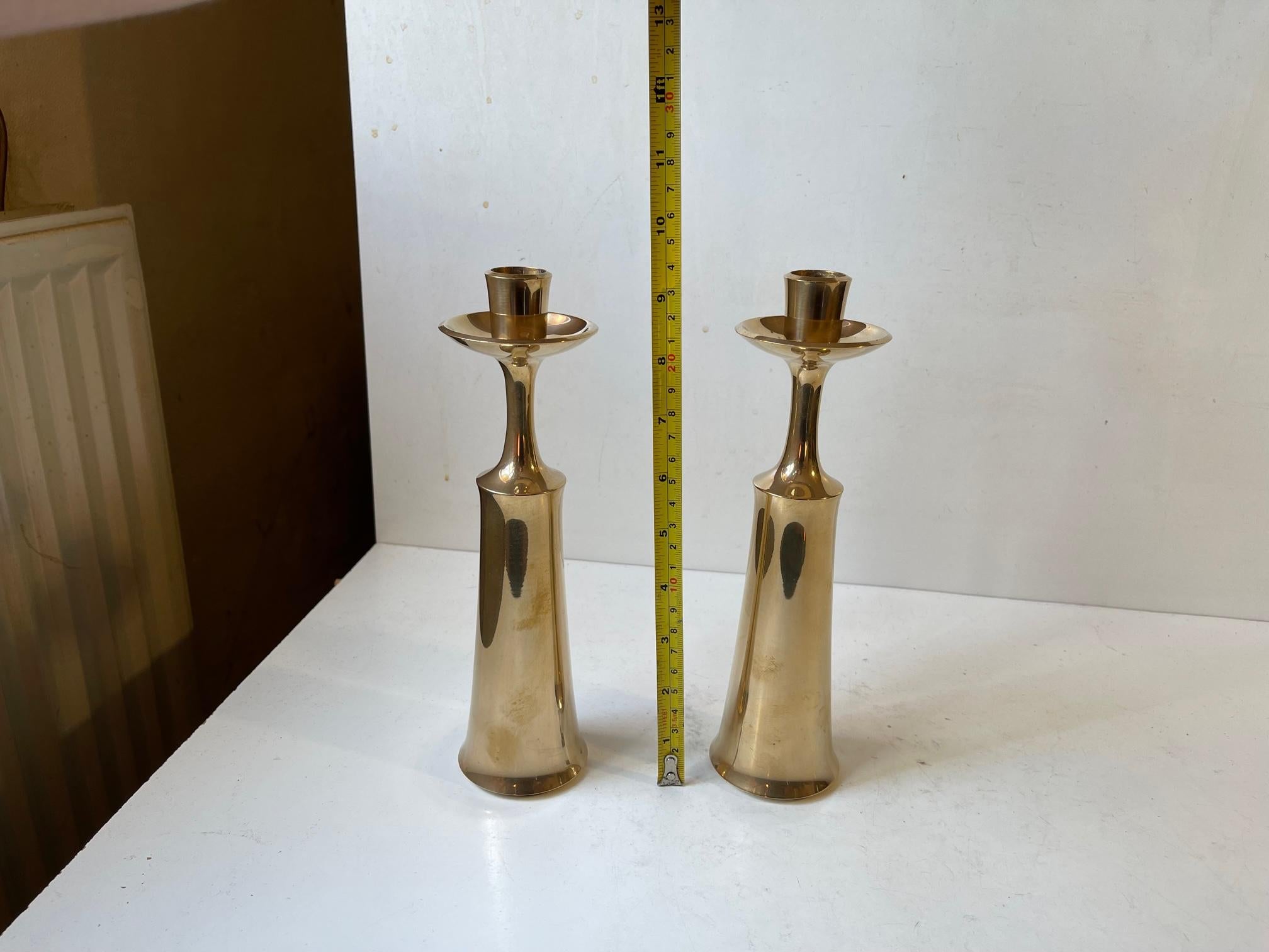 Large Danish Brass Candlesticks by Jens Harald Quistgaard, IHQ, 1960s For Sale 2