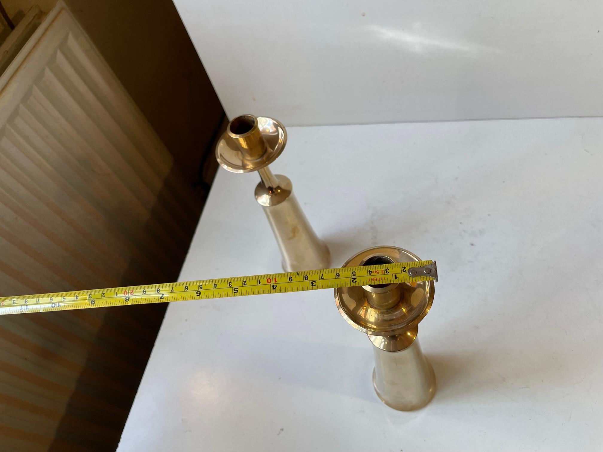 Large Danish Brass Candlesticks by Jens Harald Quistgaard, IHQ, 1960s For Sale 3