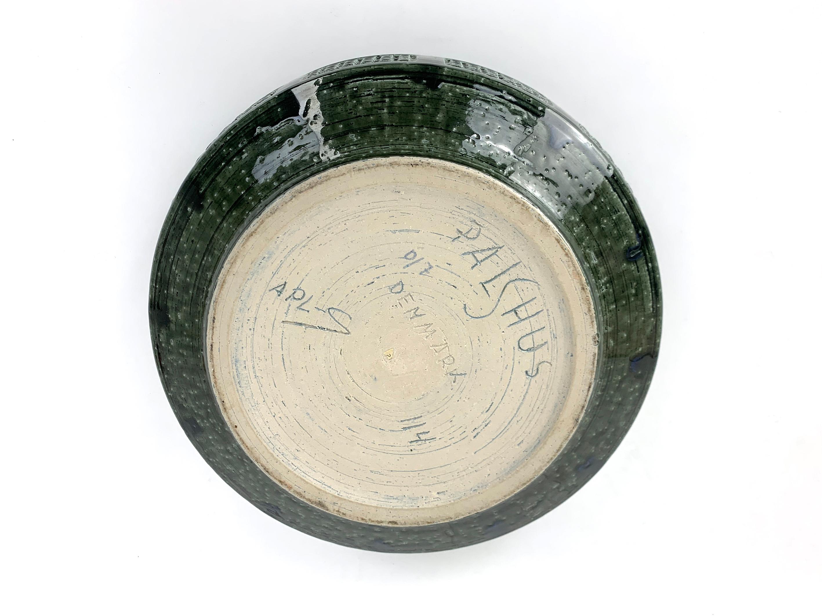 Large danish Ceramic Bowl Palshus Denmark Per & Annelise Linnemann-Schmidt For Sale 6