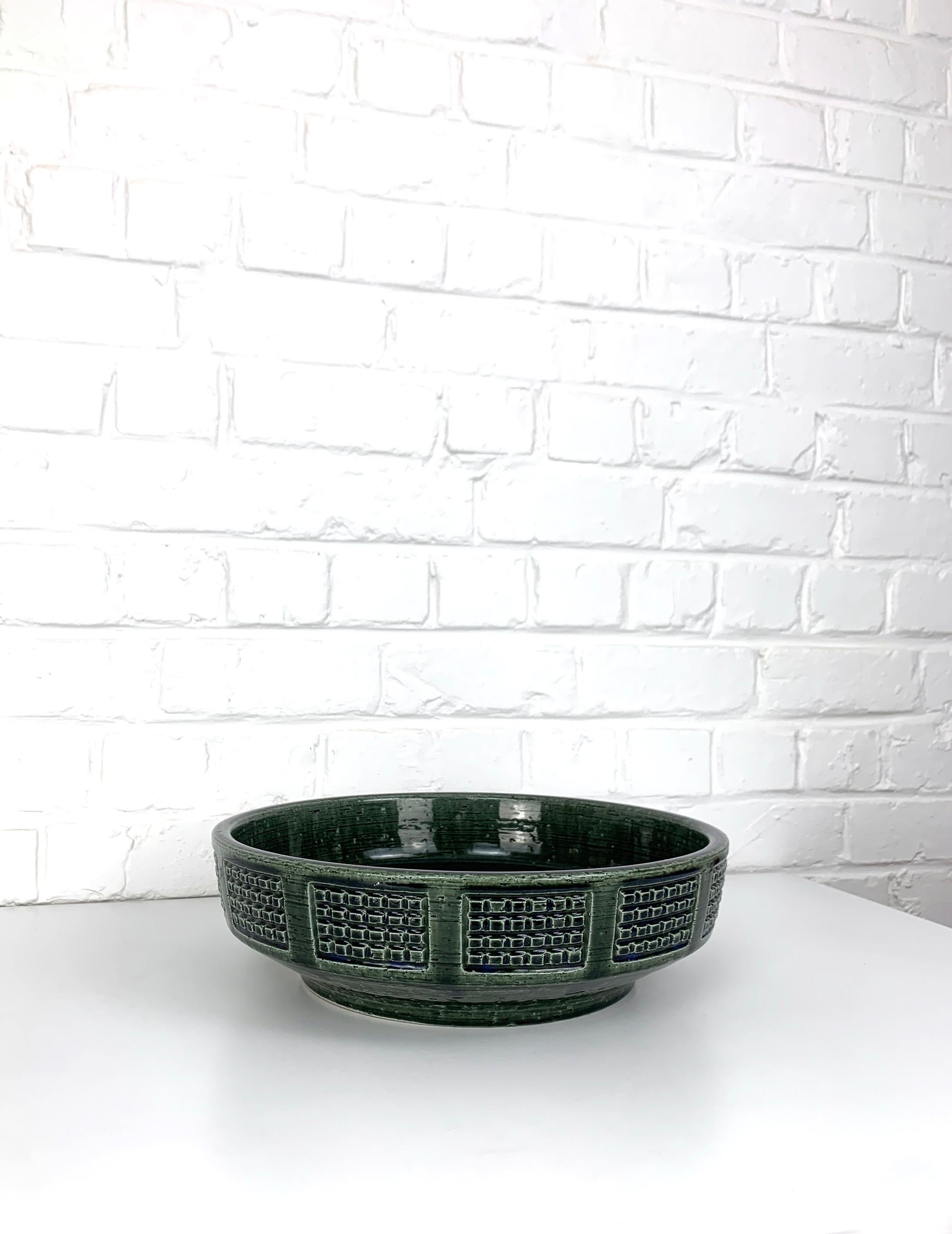 Danish Large danish Ceramic Bowl Palshus Denmark Per & Annelise Linnemann-Schmidt For Sale