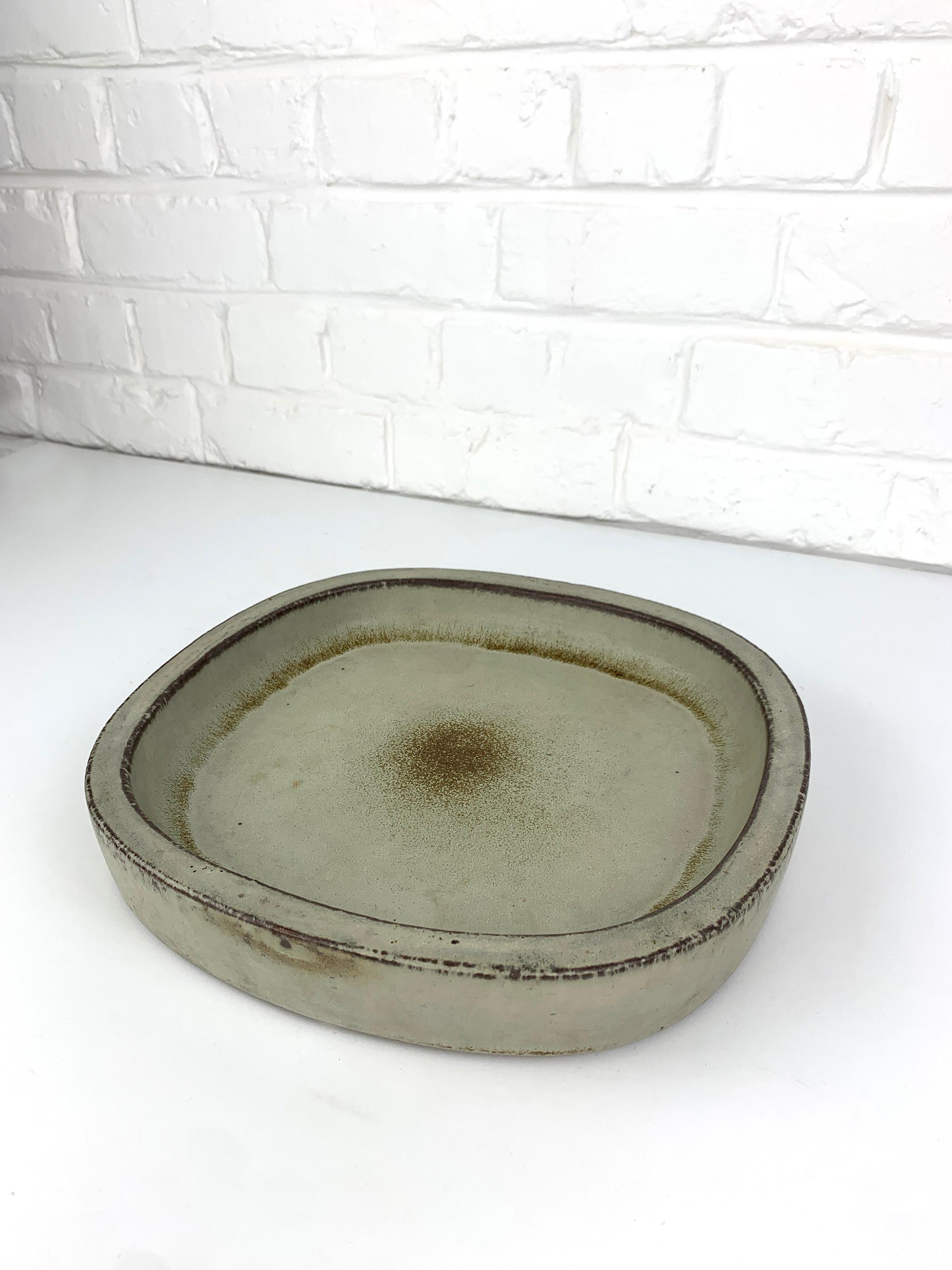 Danish Large danish Ceramic Dish Bowl Palshus Denmark Per & Annelise Linnemann-Schmidt For Sale