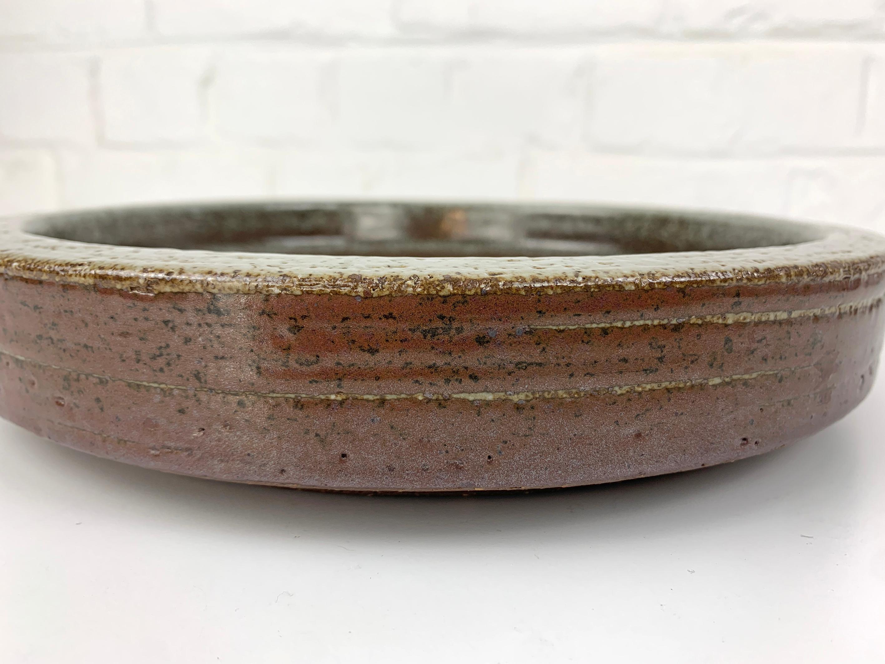 Large danish Ceramic Dish Bowl Palshus Denmark Per & Annelise Linnemann-Schmidt In Good Condition For Sale In Vorst, BE