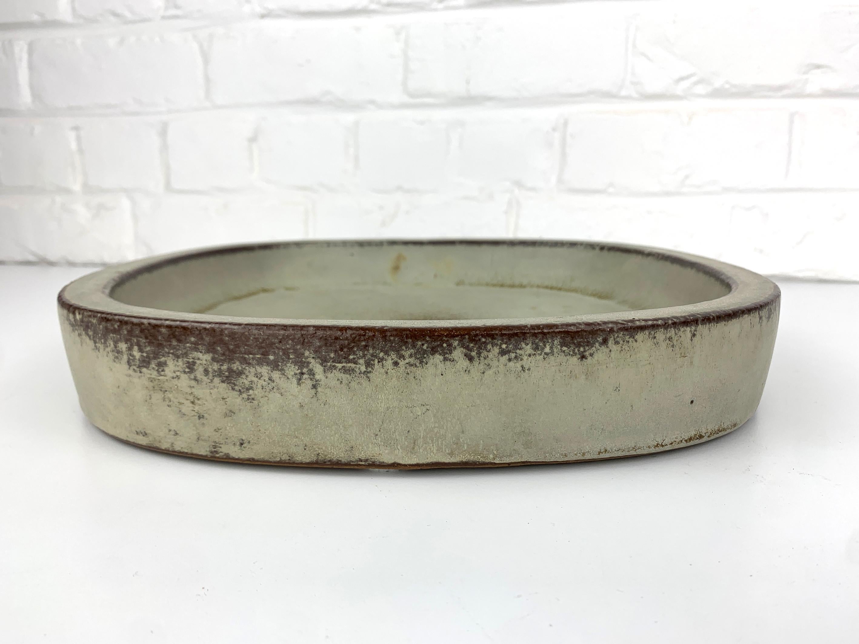 Large danish Ceramic Dish Bowl Palshus Denmark Per & Annelise Linnemann-Schmidt For Sale 1