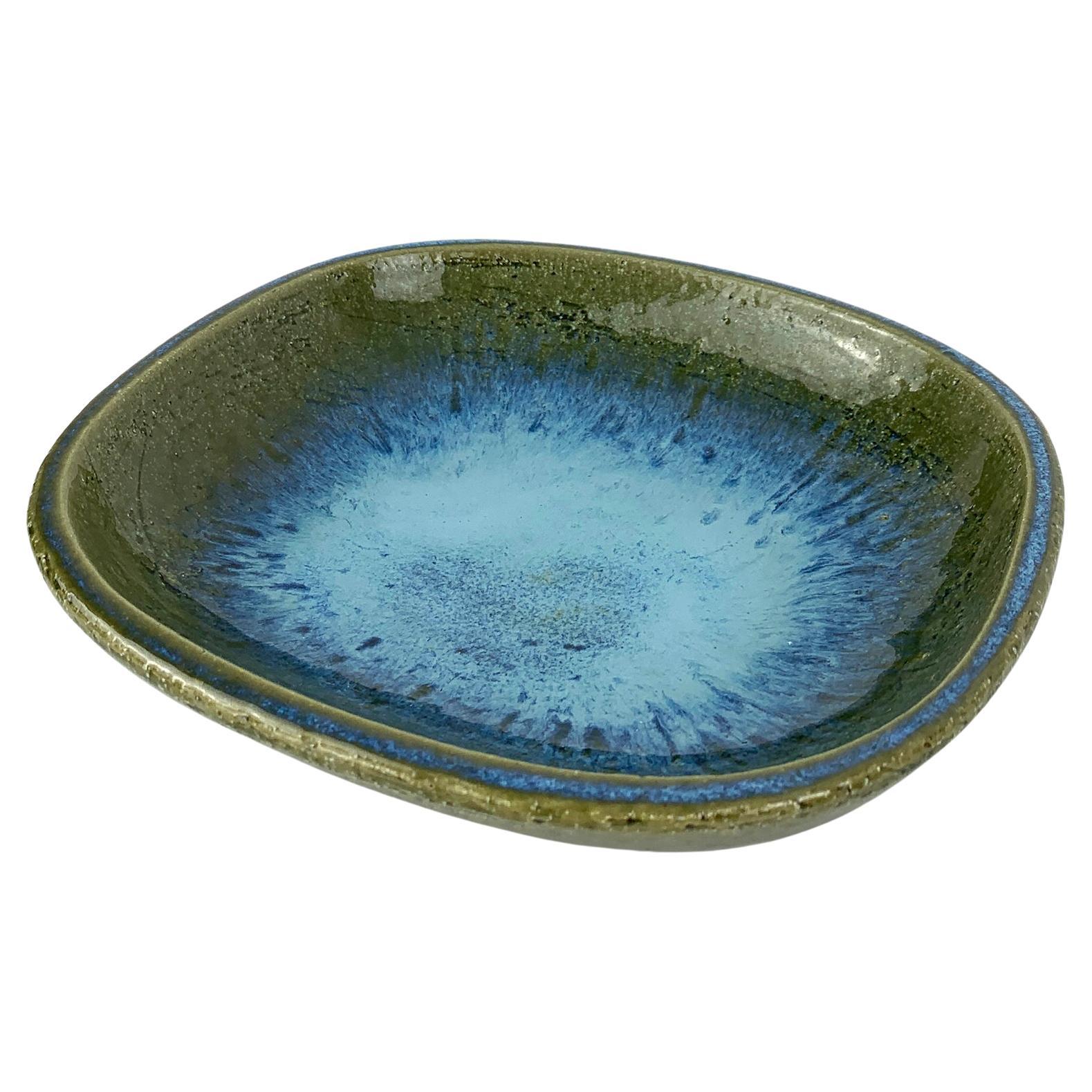 Large danish Ceramic Dish Bowl Palshus Denmark Per & Annelise Linnemann-Schmidt For Sale